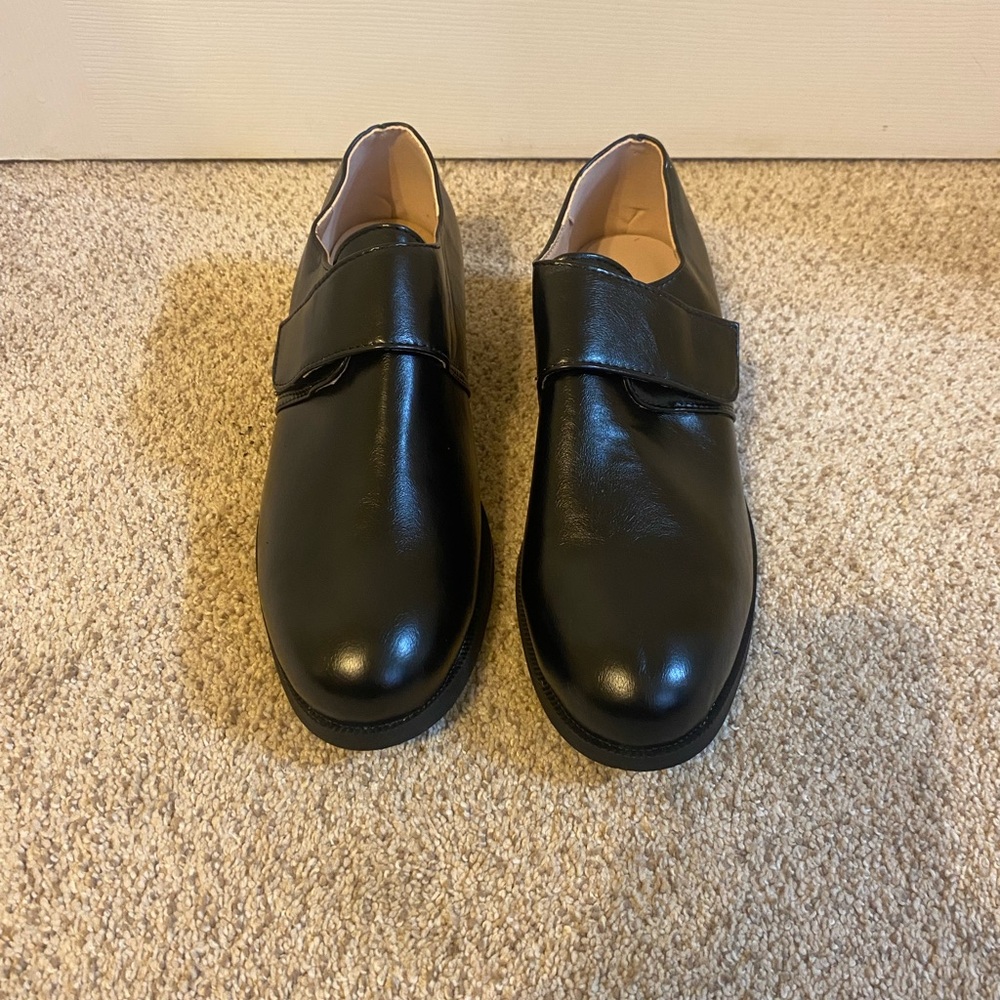 Never worn- Black Leather Women’s Loafers